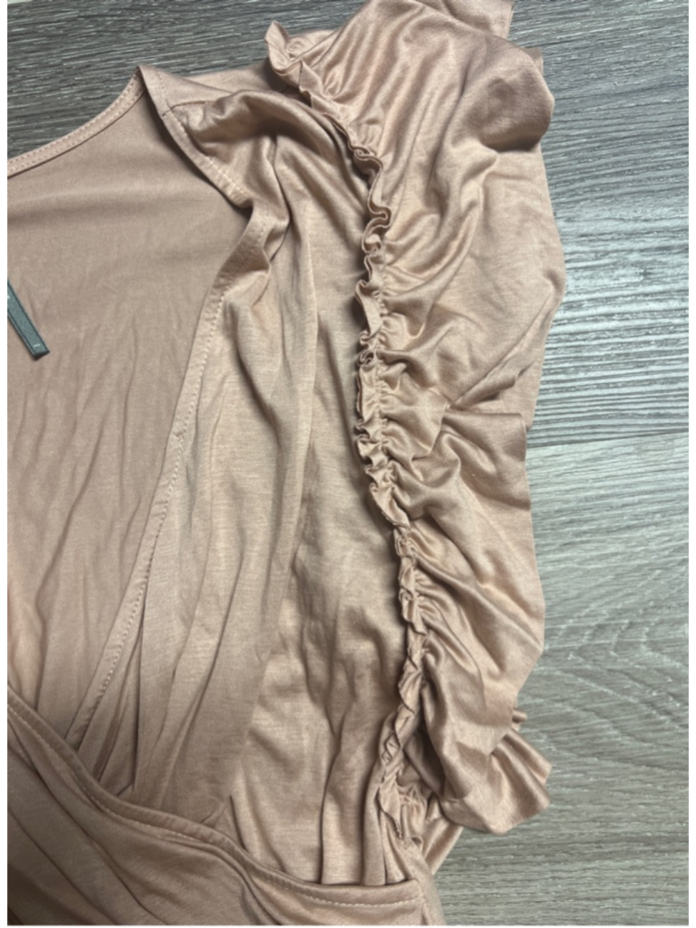 Women's Anthropologie Pink Ruffle Sleeve Wrap Blouse XS - Picture 7 of 10